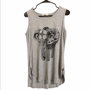 Tank top with elephant design